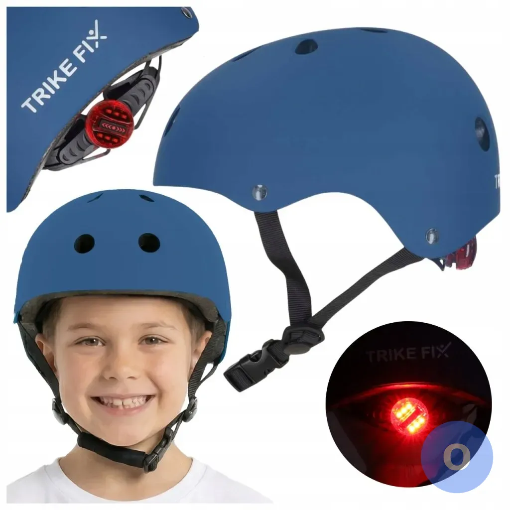 Kask rowerowy dla chłopca z lampką LED rozmiar M — zdjęcie 1