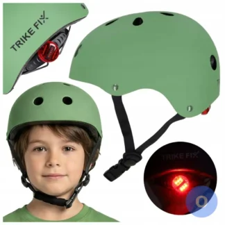 Kask rowerowy dziecięcy regulowany z lampką LED rozmiar M — zdjęcie 1